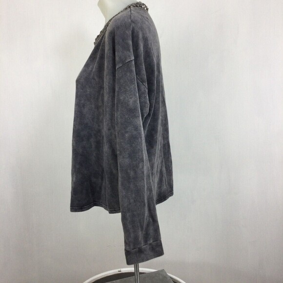 The Kooples Sport Sweatshirt Jewel Neckline Pullover Too Gray Size 3 US L - Picture 4 of 12